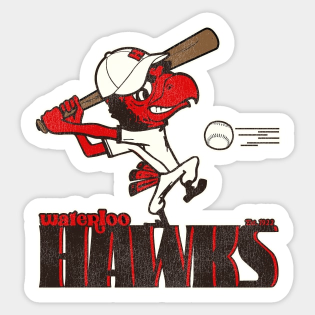 Defunct Waterloo Hawks Baseball Team Sticker by Defunctland